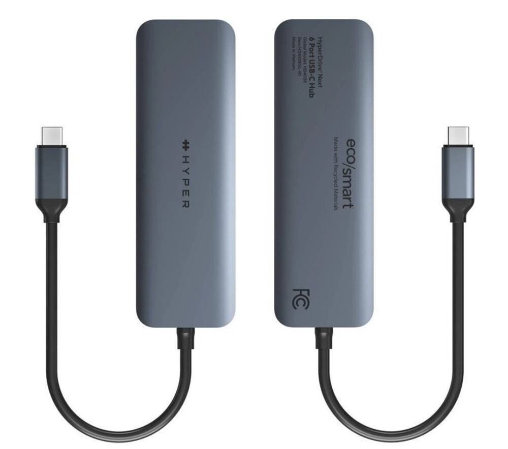 HyperDrive Next 6 Port USB-C Hub 4K HDMI 100W PD SD Reader Open Box